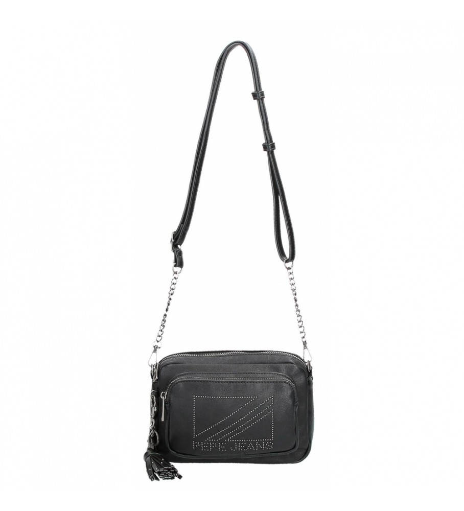 Bolsa de ombro com dois compartimentos Pepe Jeans Donna Black