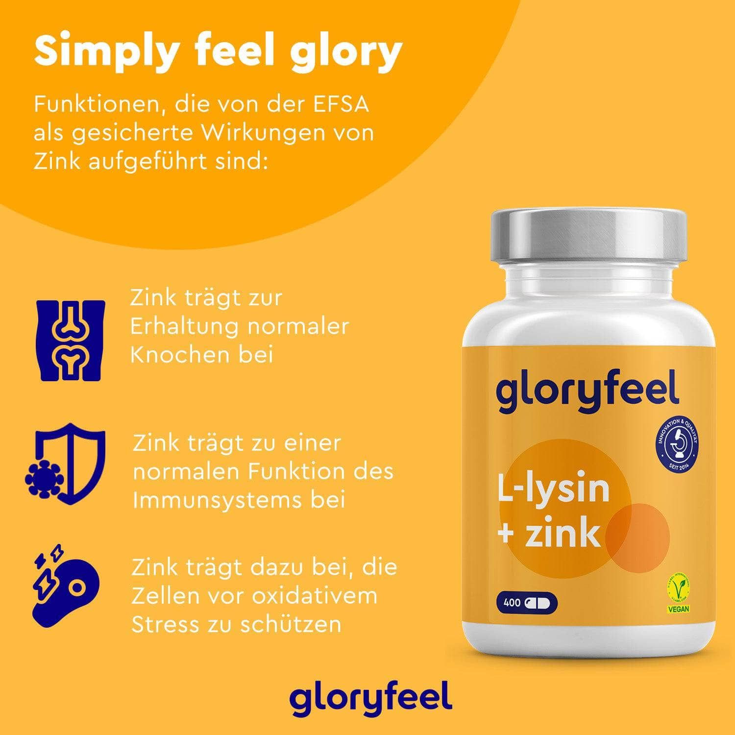 gloryfeel® L-Lysin Kapseln