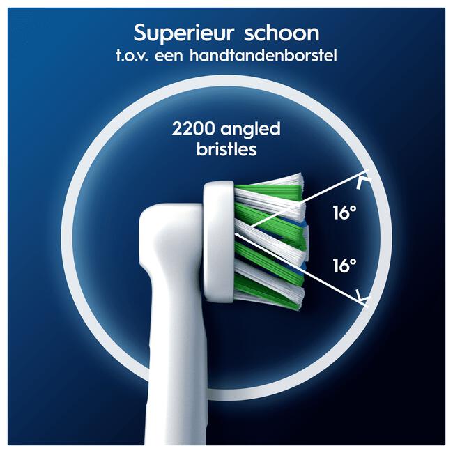 Oral-B Cross Action Opzetborstels Wit 8 Stuks