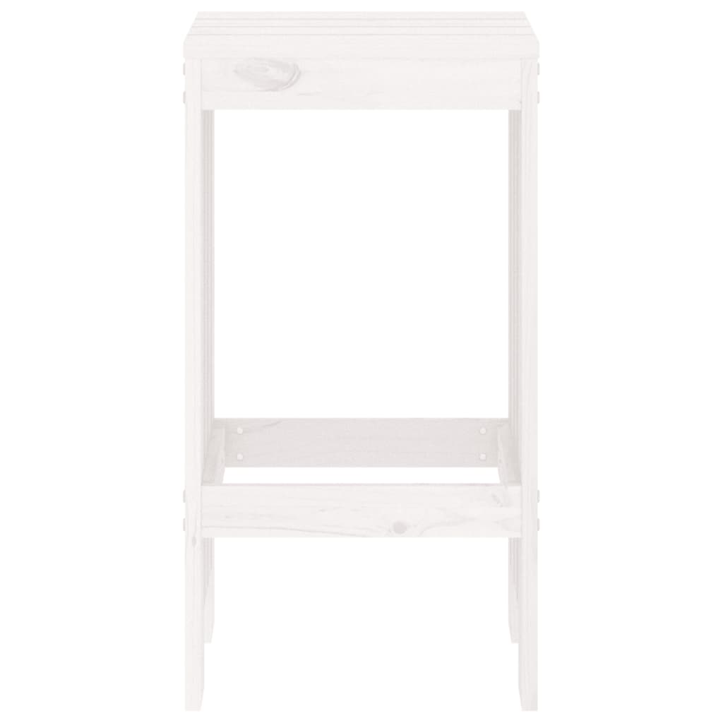 Tabourets de bar 2 pcs blanc 40x36x75 cm bois massif de pin
