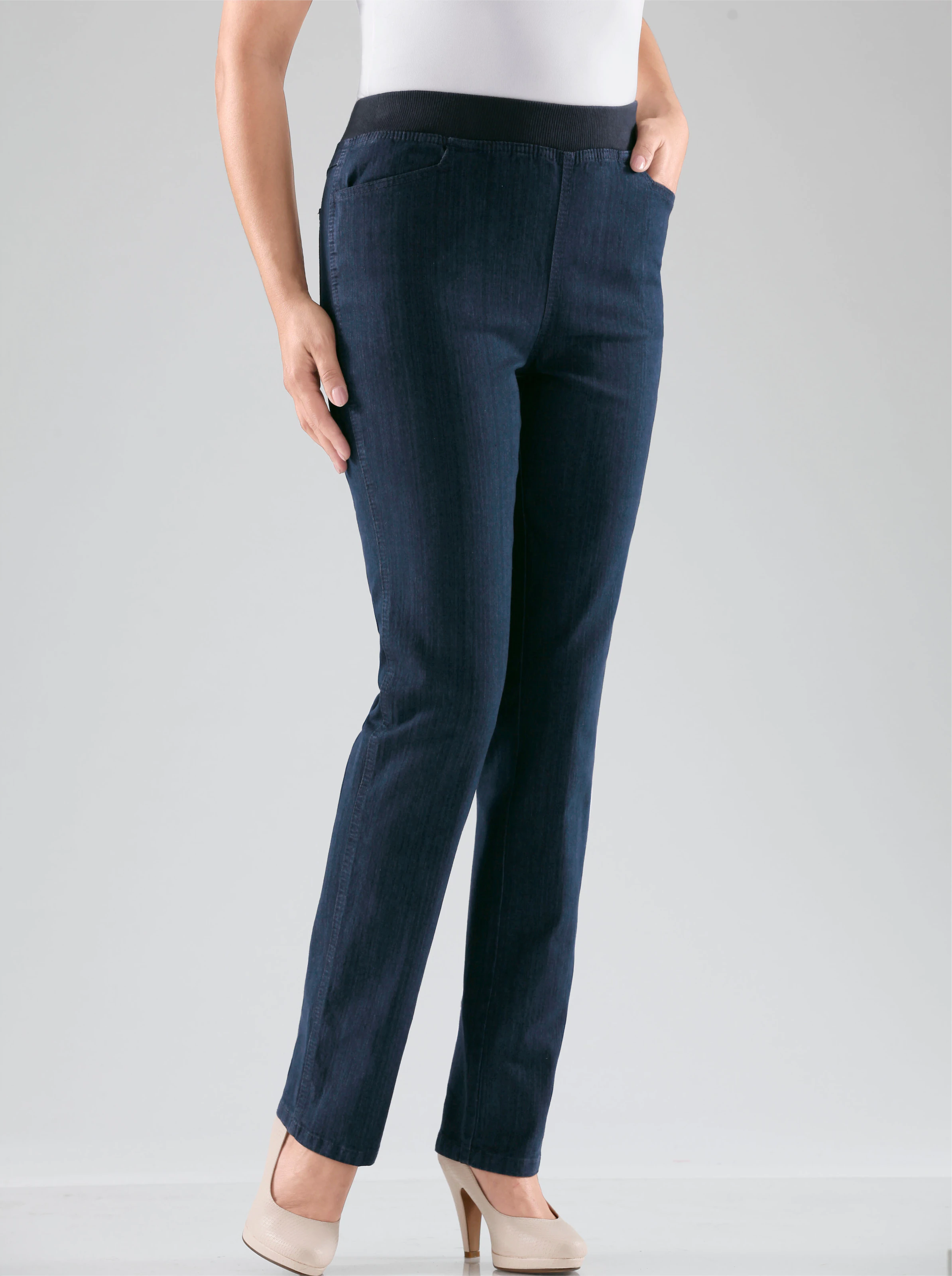 Stretch-Jeans in dark blue