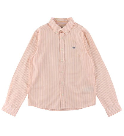 GANT Hemd - Oxford - Coral Apricot/Weißer Streifen