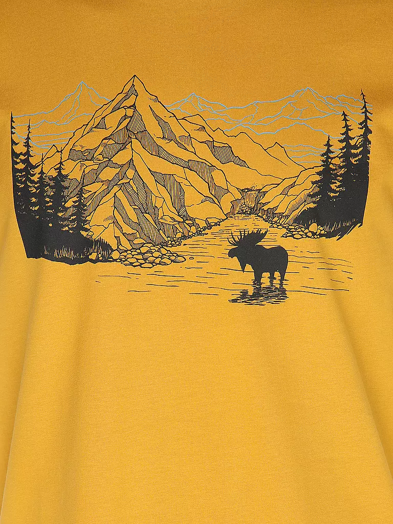 GREENBOMB T-Shirt GUIDE NATURE MOOSE MOUNTAIN senf