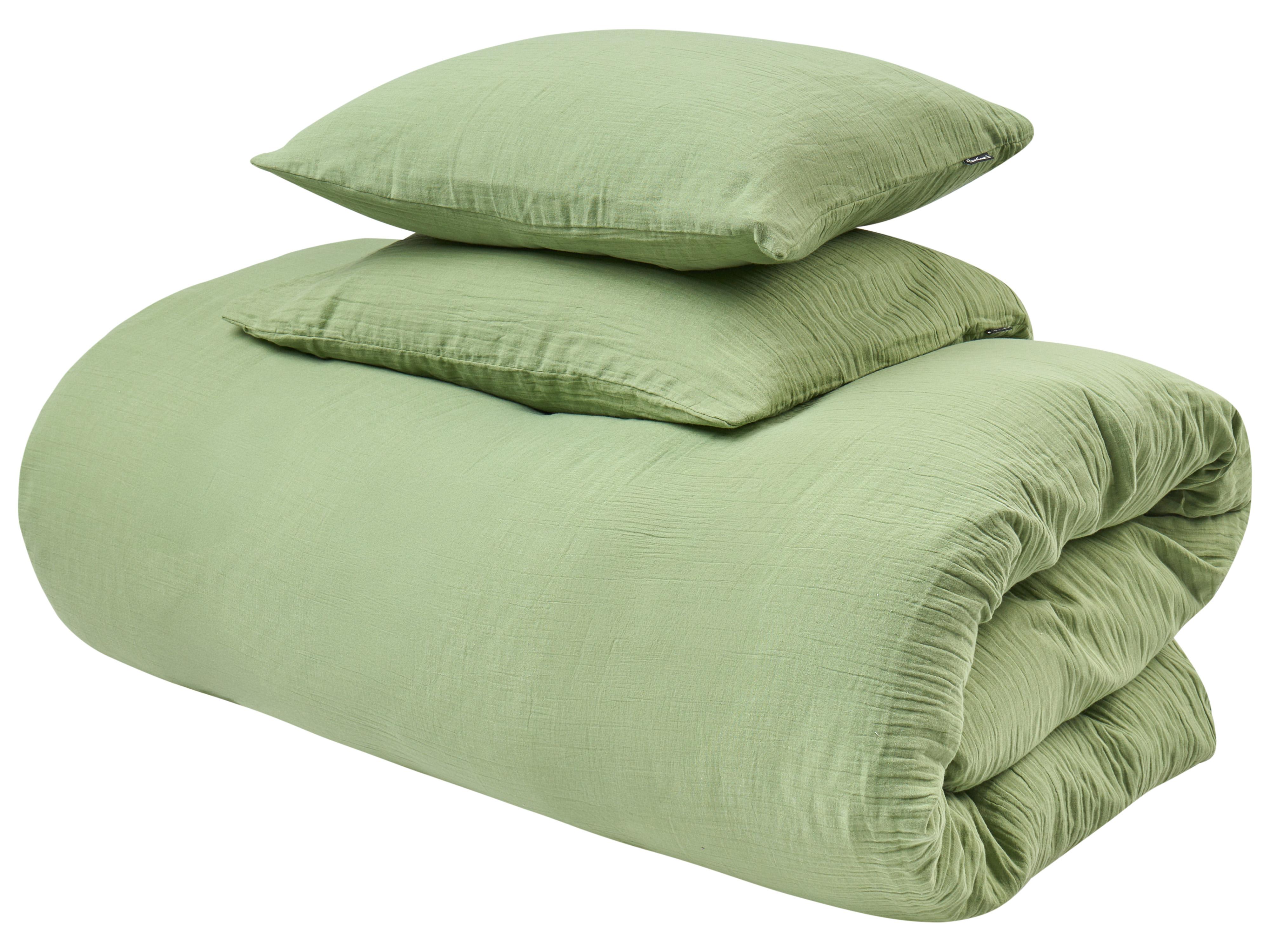 Dekbedovertrekset SUMNER Mousseline 220 x 240 cm Groen
