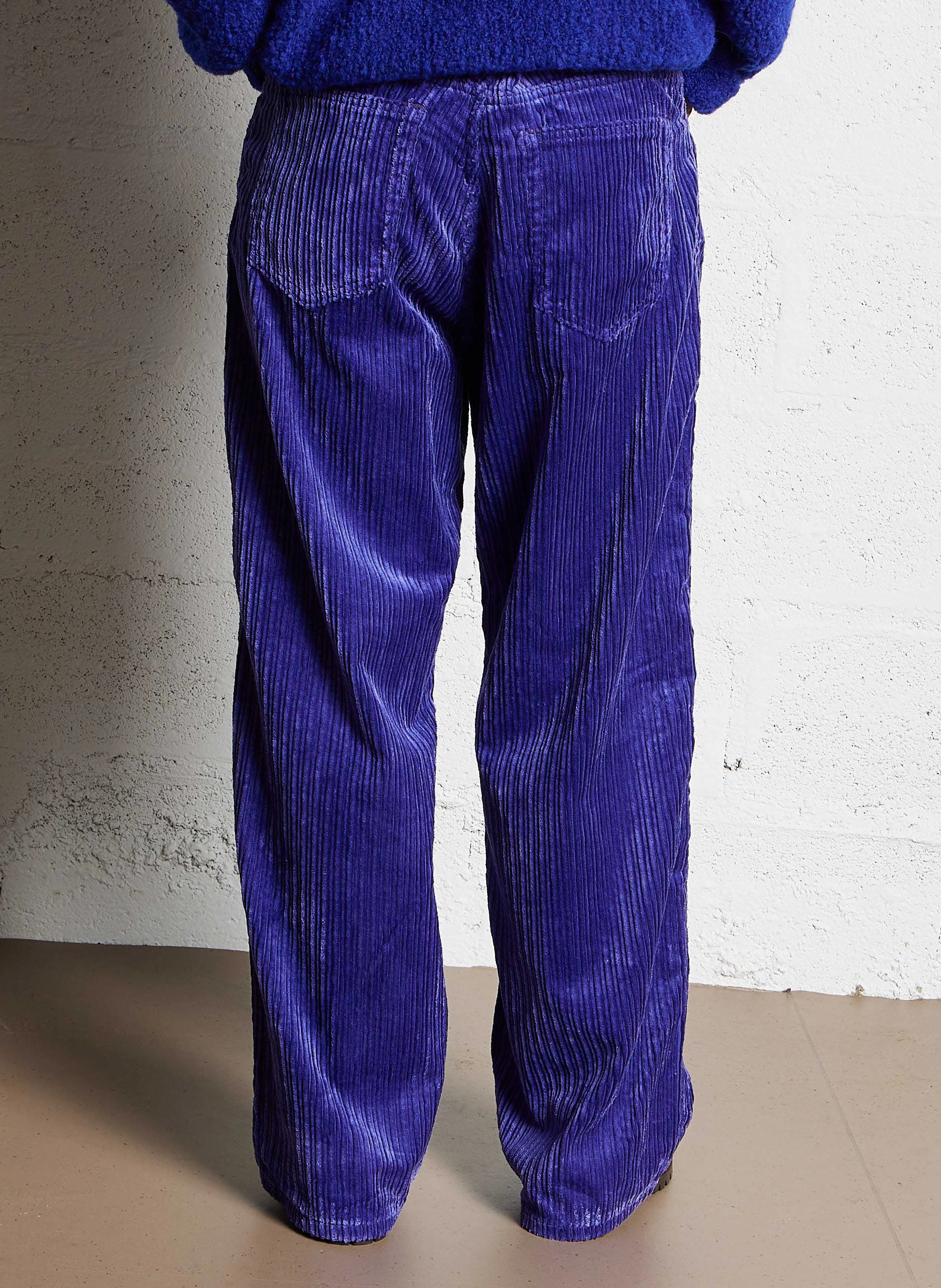 PATY - Pantalon droit en coton mélangé | Violet