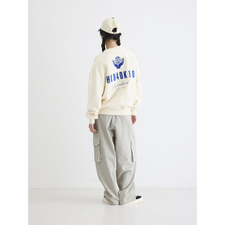 Woodbird WBCupe Globe Crew Off white