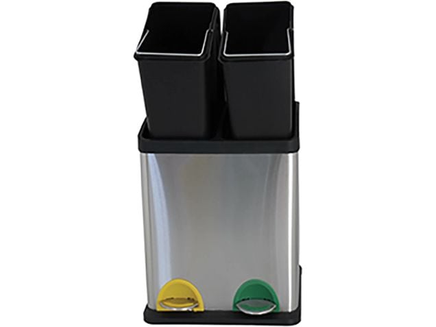 MSV Recyclingbehälter 16 l, Grau Eimer für die Abfalltrennung