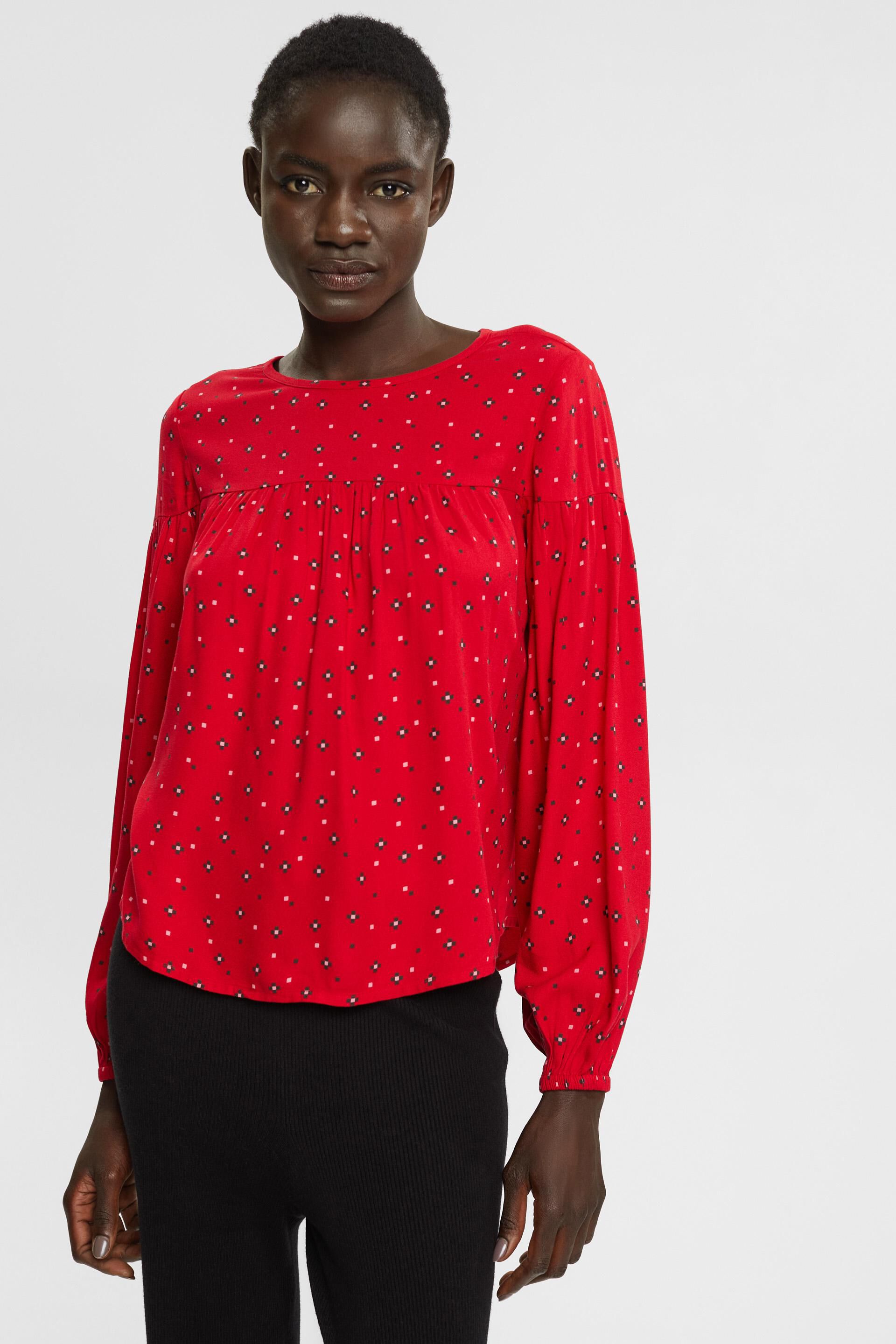 Blouse à motif, en LENZING™ ECOVERO™