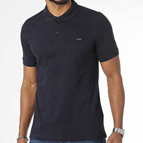 Polo Manches Courtes Stretch Pique Slim 1196 Bleu Marine