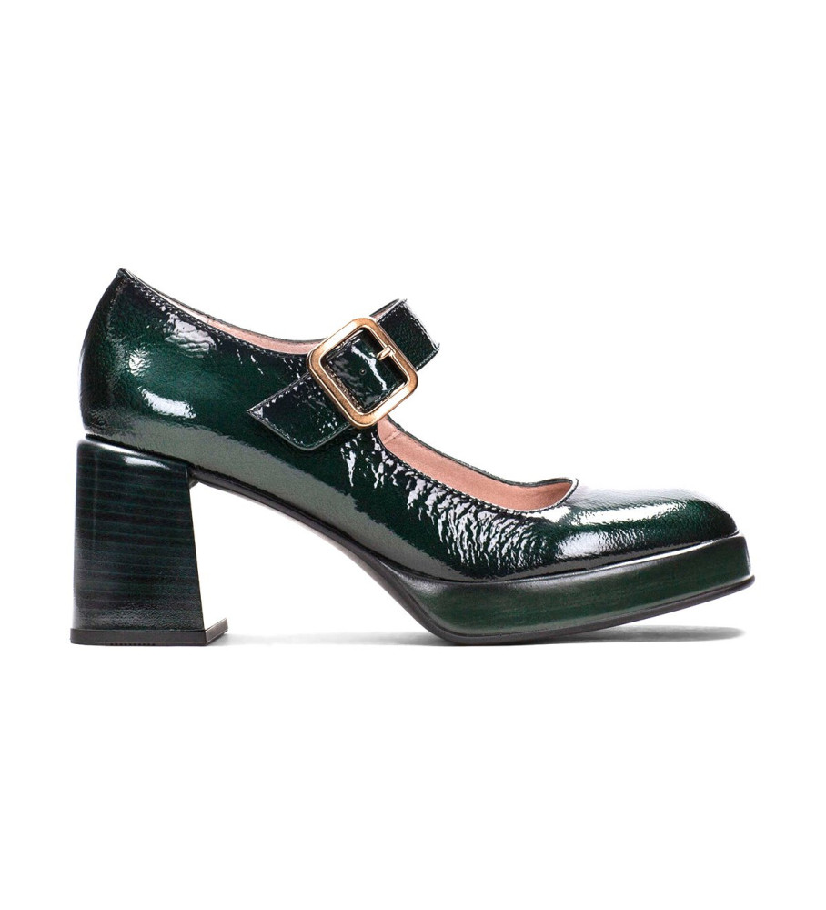 Sapatos Hispanitas estilo Mary Jane em couro verde Tóquio - Altura do salto: 7 cm -