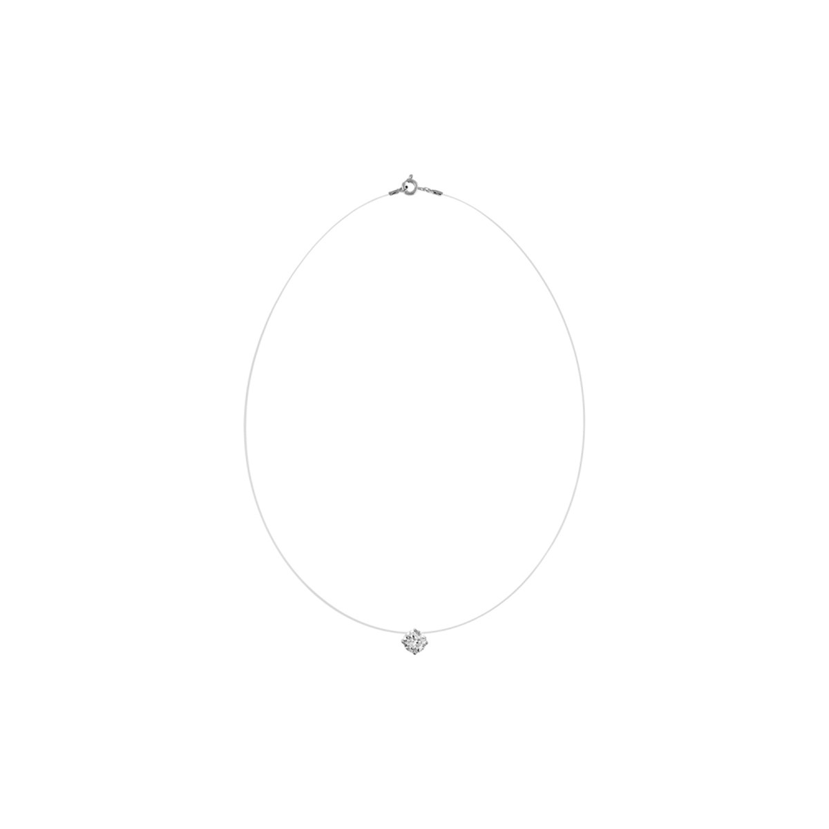 Collier Fil nylon - Solitaire - 7mm