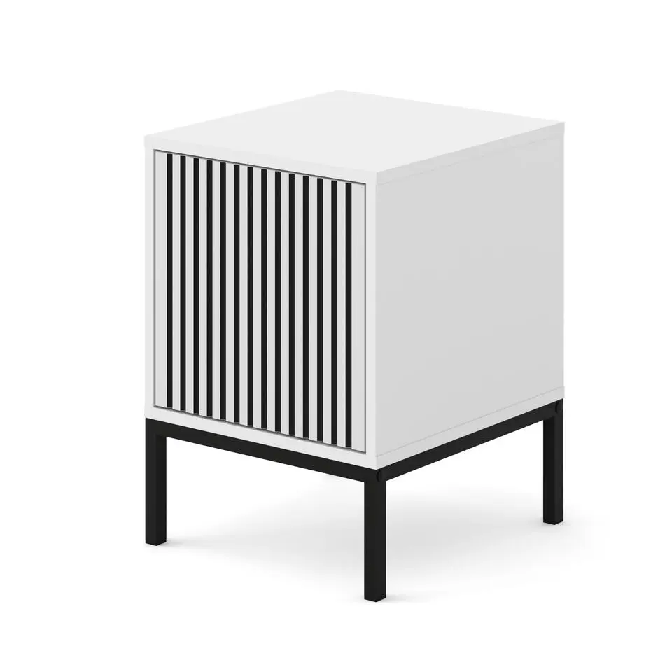 Bureaucontainer Ravenna - wit/zwart - Metall - 41x40x55 cm