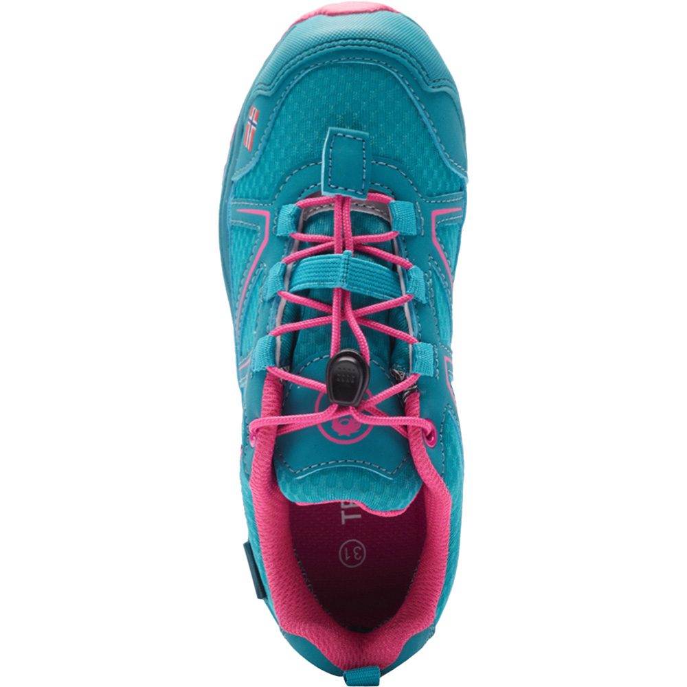Trollkids Skarvan Hiker Low Wanderschuh Kinder smaragd rubine red