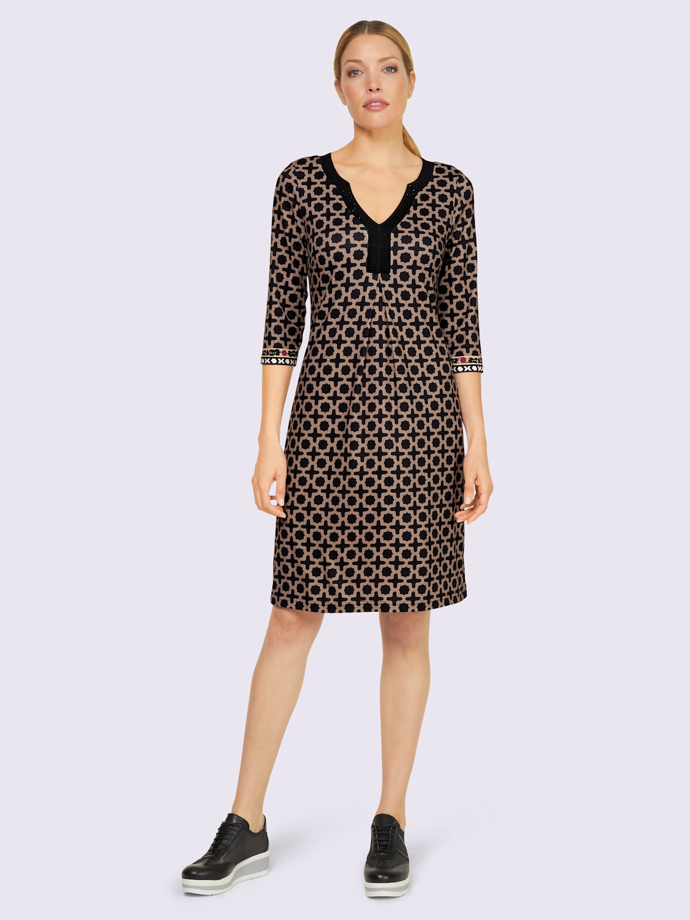 Robe en jersey imprimé mode