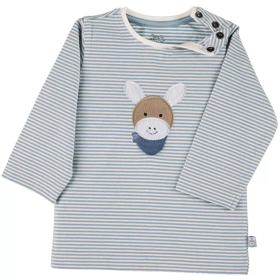 Sterntaler Langarm-Shirt gestreift hellblau