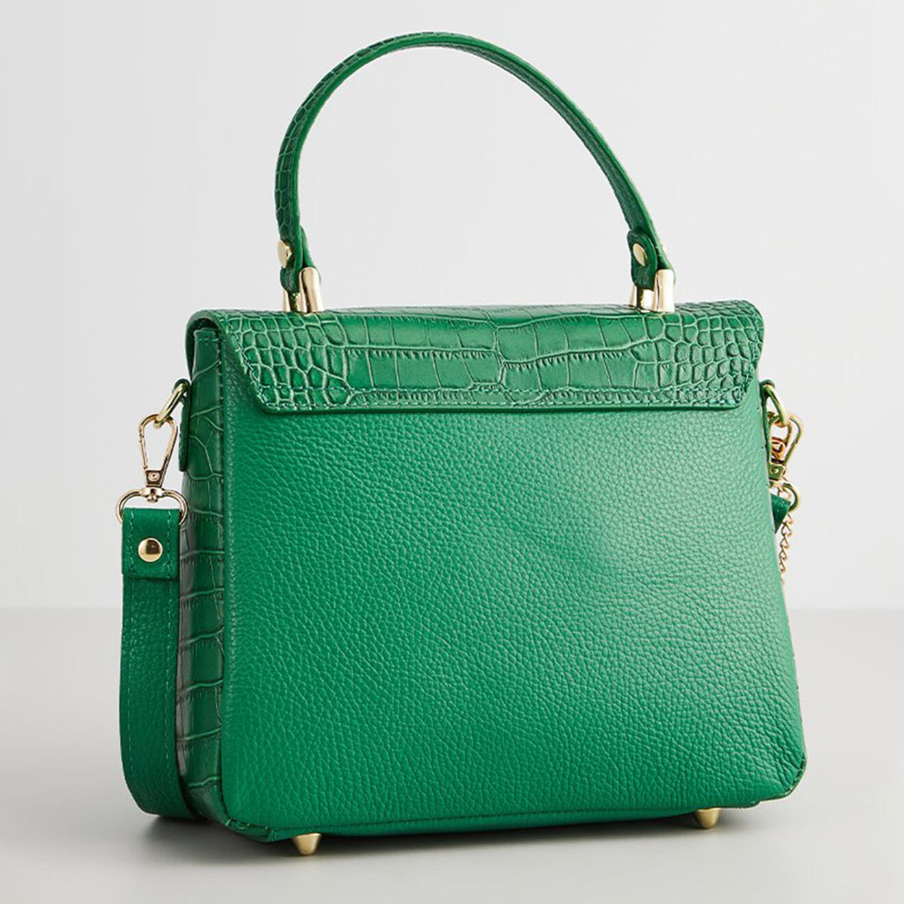 Christian Laurier Sac à main en Cuir Yasmin vert foncé - 22x19.5x10 cm