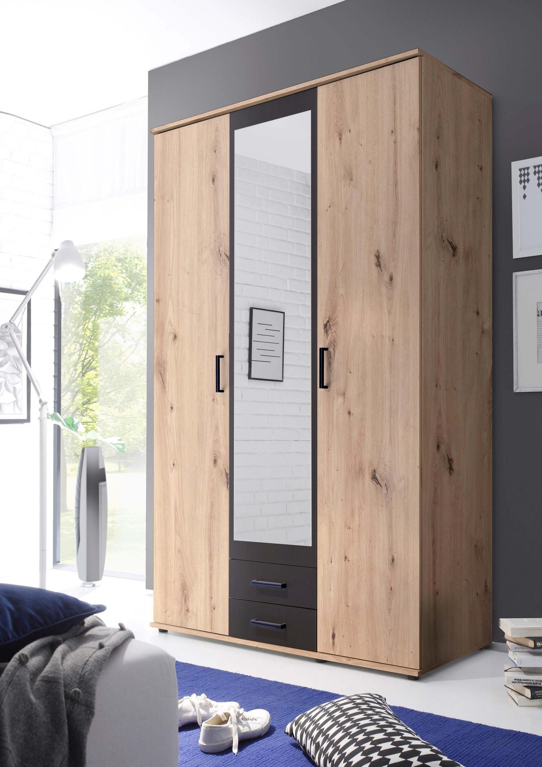 Schlafkontor Drehtürenschrank im modernen Dekor Artisan Eiche