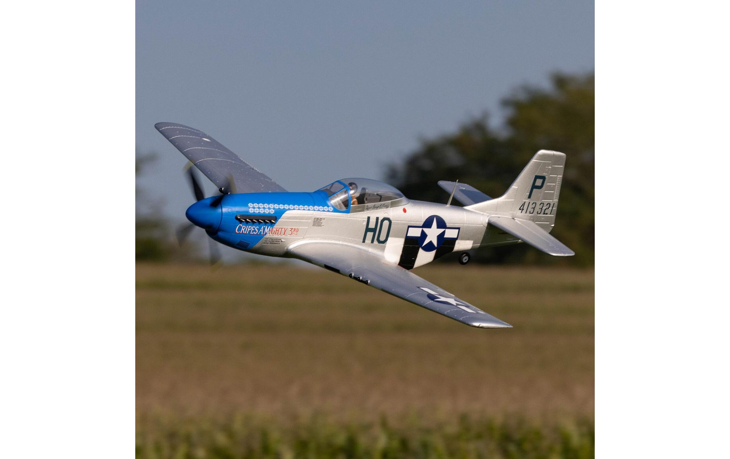 Warbird P-51D Mustang 1200 mm BNF Basic<br>Mustang «Cripes A’Mighty 3rd» Scale Warbird mit Spektrum Komponenten