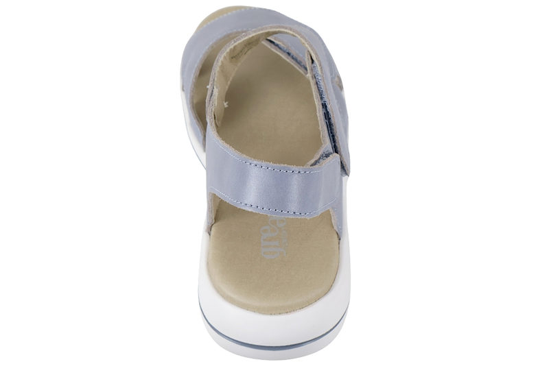 GREEN COMFORT LEAF SANDAL I LYSEBLÅT GLAT SKIND