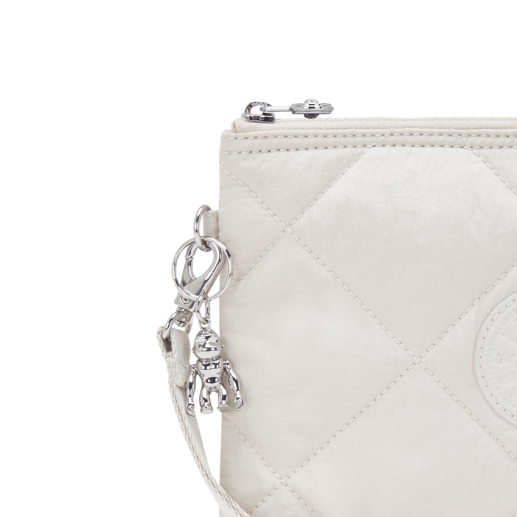 FANCY Grande pochette plate avec dragonne - Airy Beige Quilt
