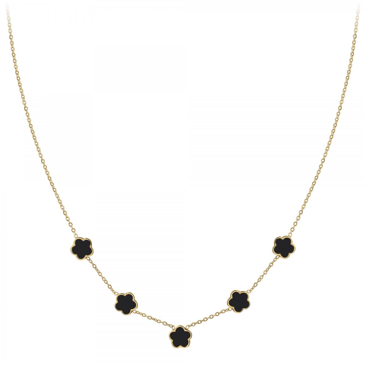 Collier fleurs par SC Bohème en acier inoxydable