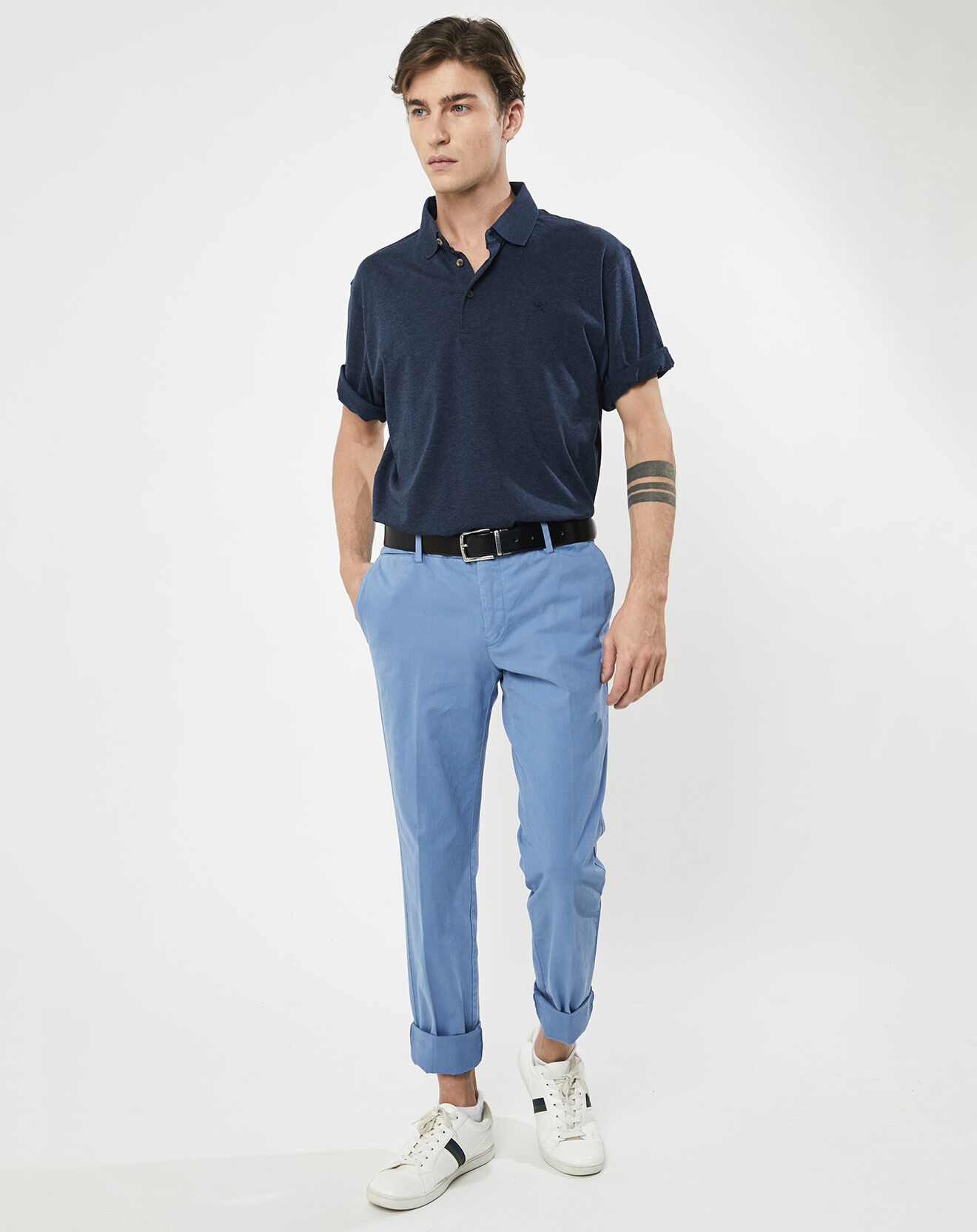Hackett London Pantalon chino Slim Fit Core Kensington bleu moyen