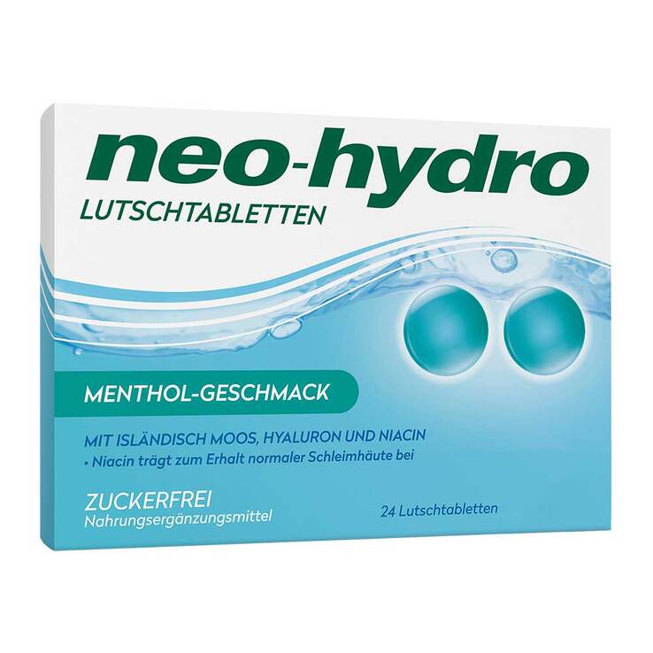 Neo-Hydro Lutschtabletten Menthol zuckerfrei, 24 St