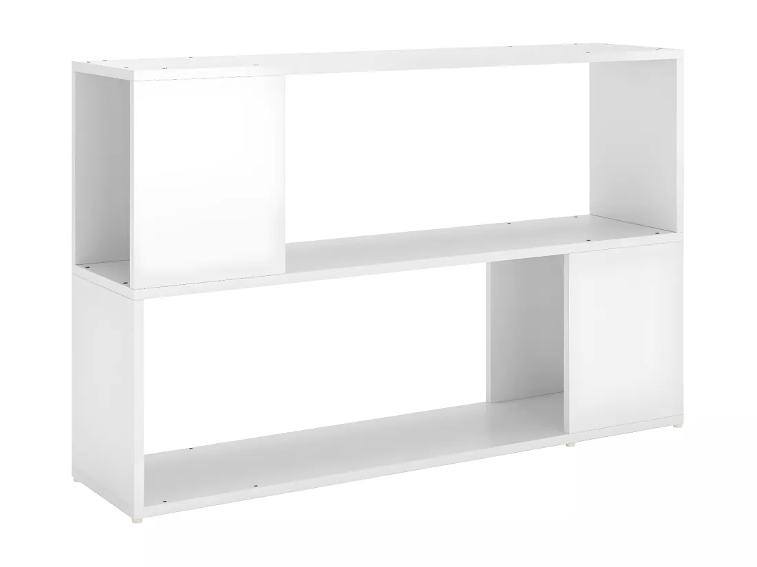 Bibliothèque Blanc brillant 100x24x63 cm Aggloméré