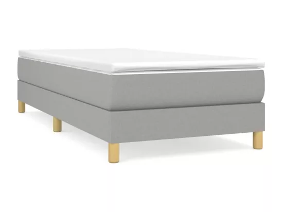 Sommier à lattes de lit Gris clair 100x200 cm Tissu