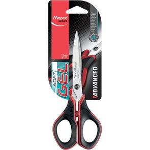 Ciseaux droitiers bouts pointus Maped Avanced gel 17 cm