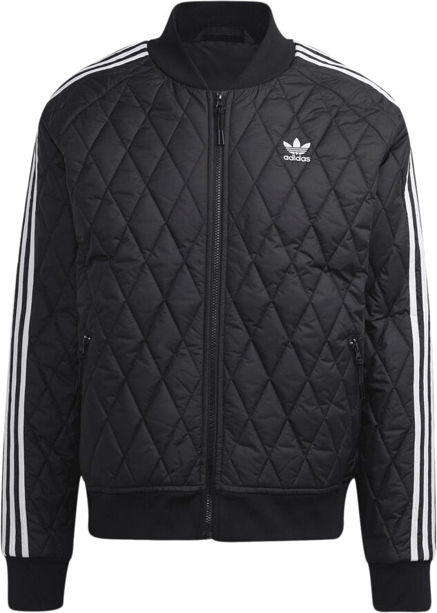 adidas classic quilted sst track jacket Sort