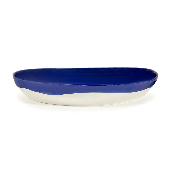Serax - Feast Servierplatte, Ø 36 cm tief, dunkelblau / weiss gepunktet