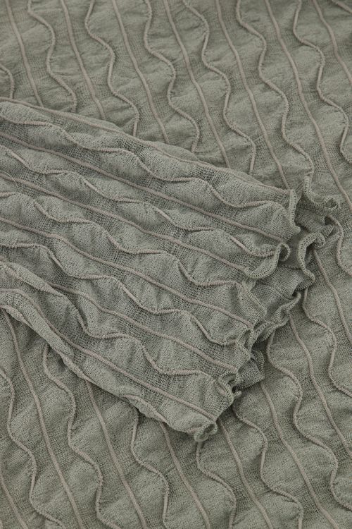 Groene mesh top met  flared mouwen & structuur