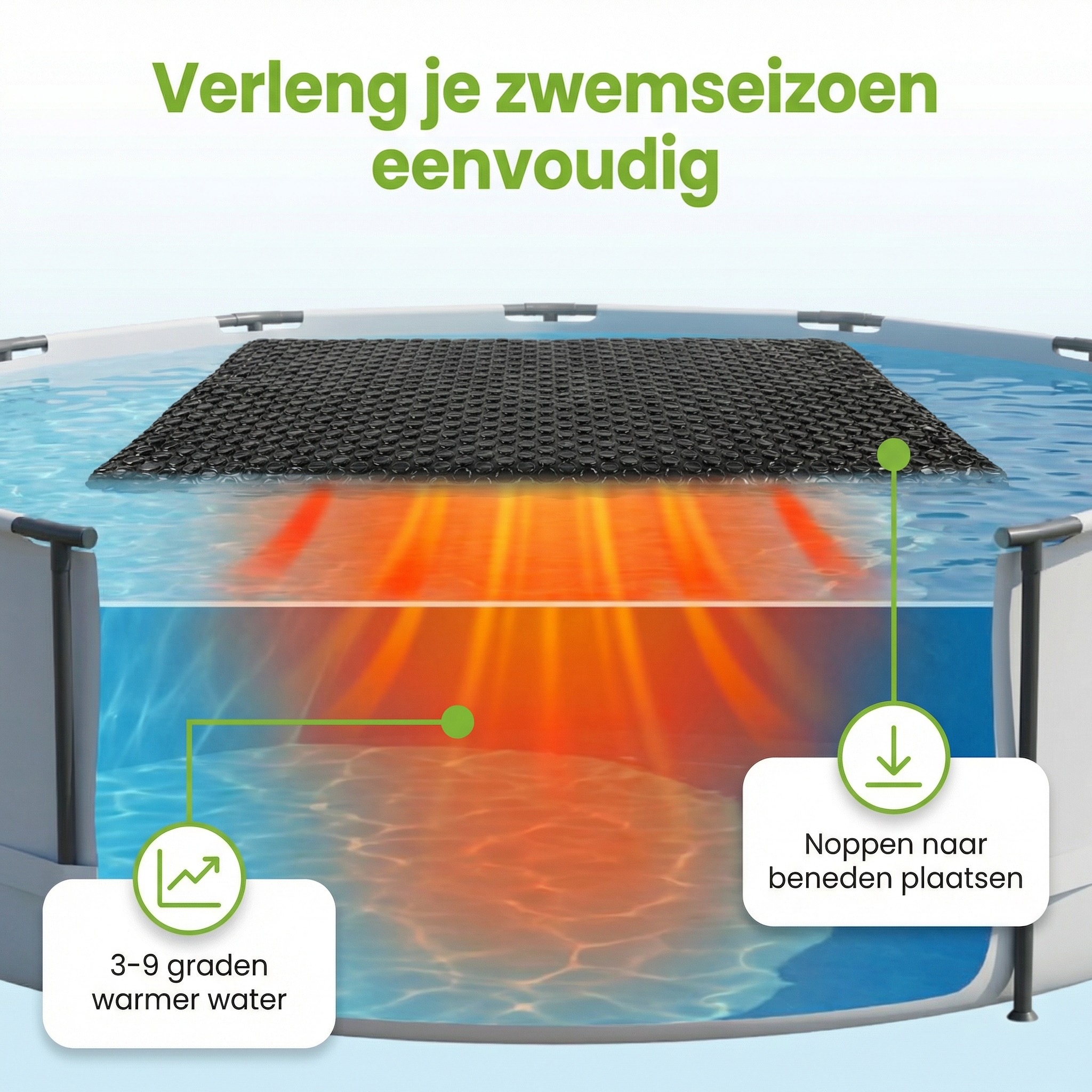 Comfortpool Pro 300x200 cm afdekzeil - Black
