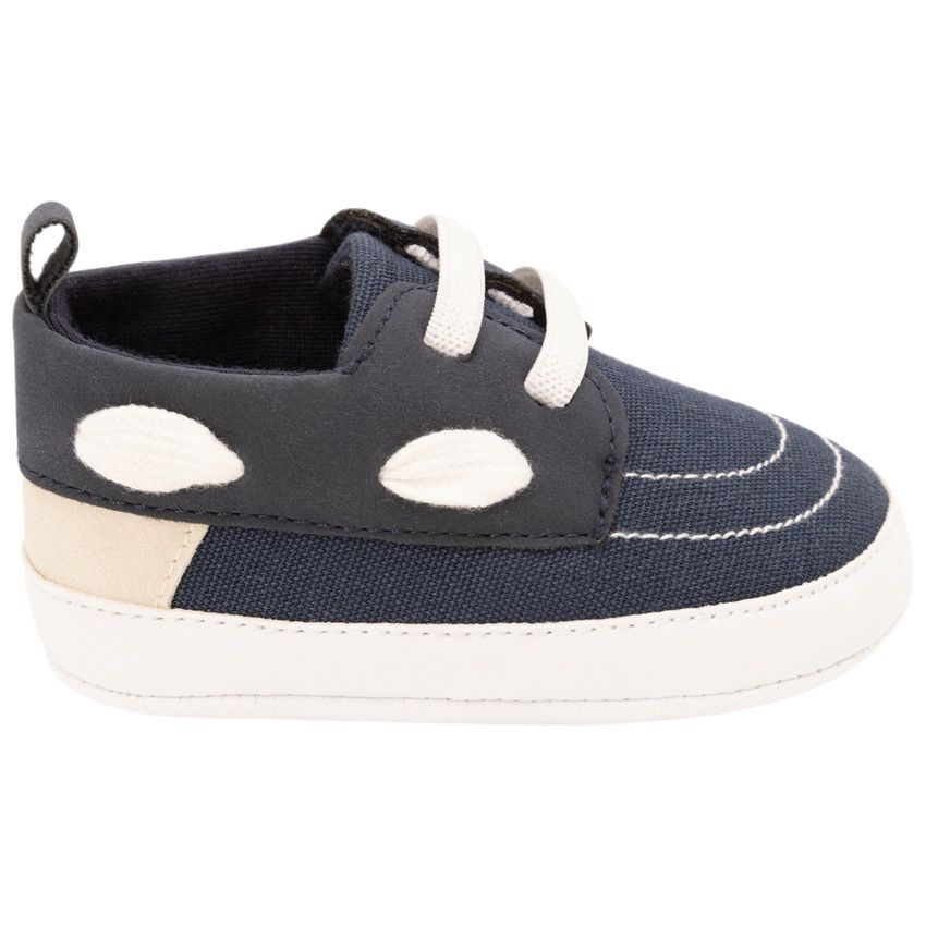 Baskets basses style bateau pour bébé garçon - Bleu marine