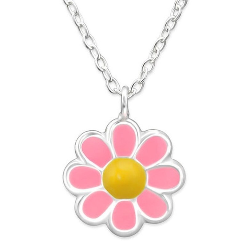 Collier fleur en argent 925/1000