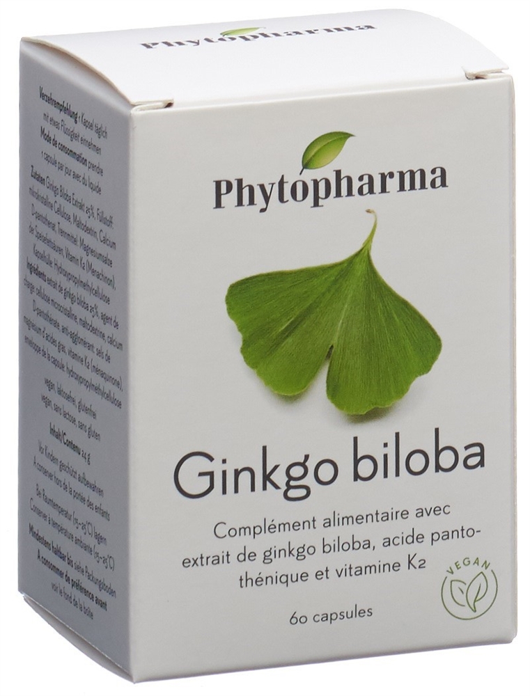 PHYTOPHARMA Ginkgo biloba<br>60 Stück, Dose, Kapsel