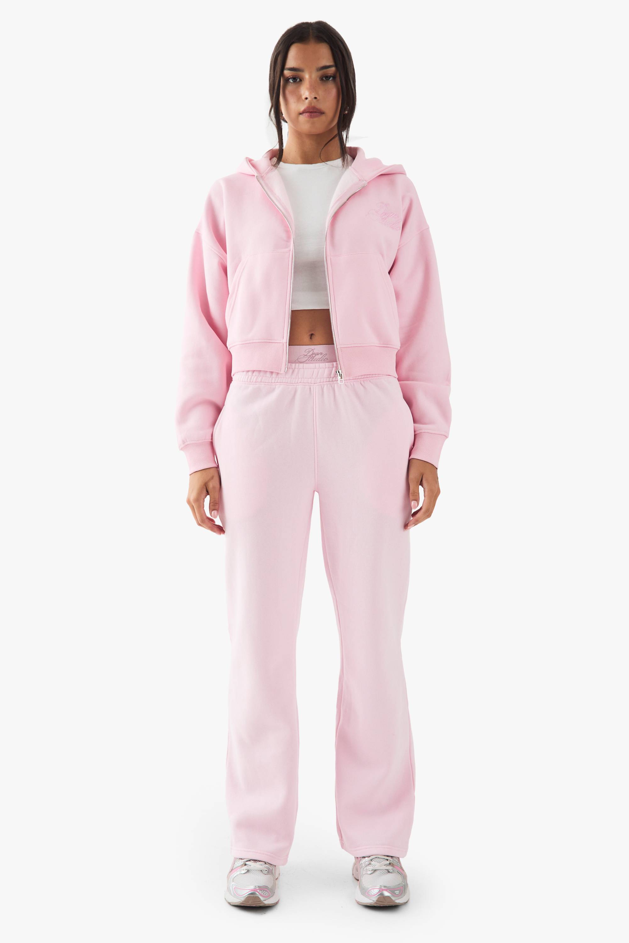 DSGN Studio Contrast Script Jogger à jambe droite à double ceinture