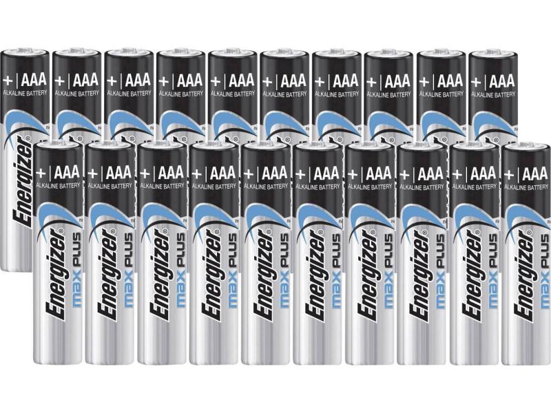 Energizer Batterie Max Plus AAA , 20 Stück Typ LR03 / AAA / Micro, 20 Stück