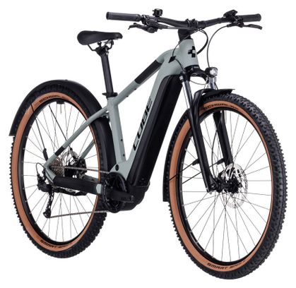 VTT Électrique Semi-Rigide Cube Reaction Hybrid Performance 500 Allroad Shimano Alivio 9V 500 Wh 27.5'' Gris Vert Swamp