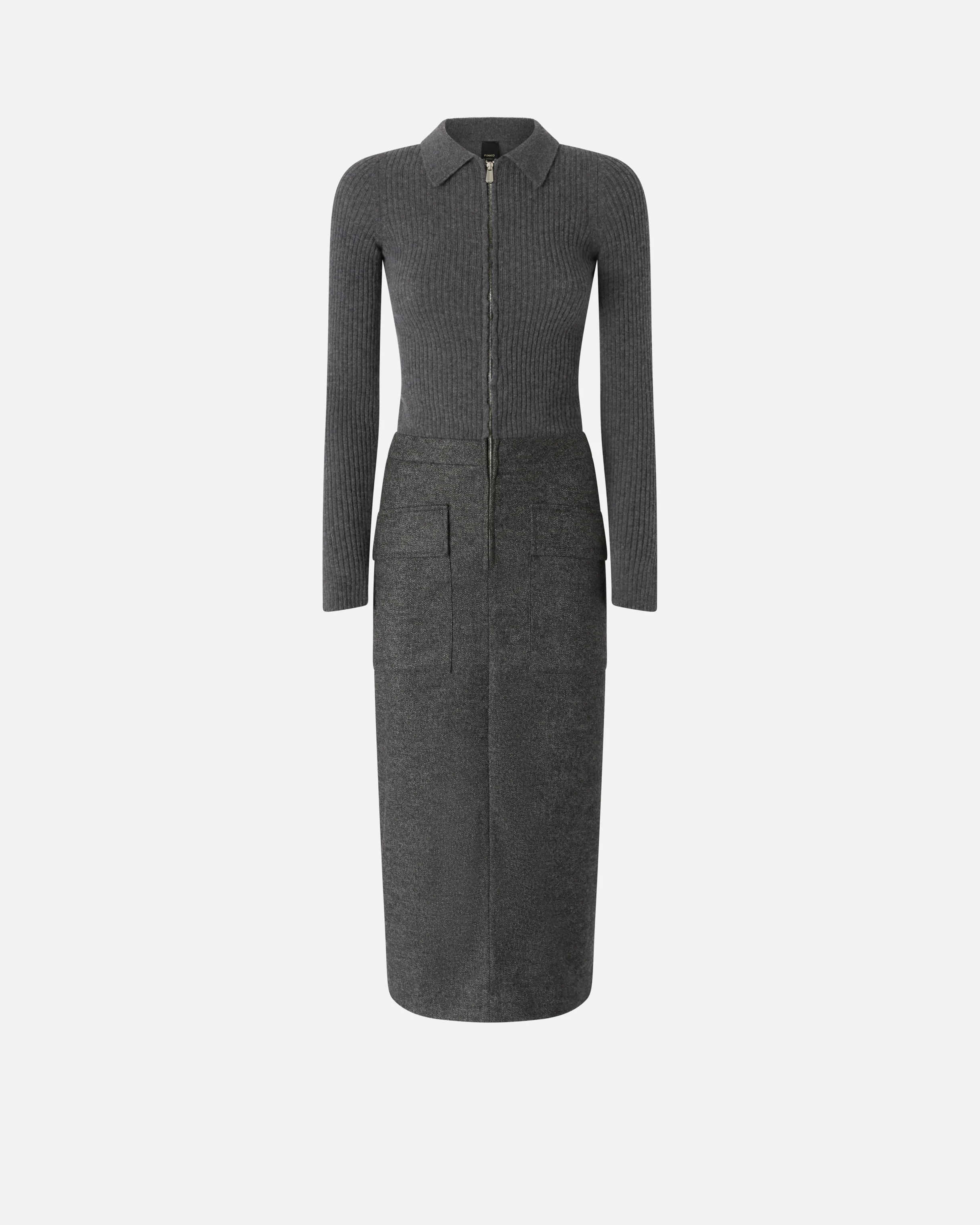 Robe effet deux pièces corsage et jupe | Noir