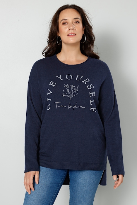 Pullover, Statement, Saum hinten länger