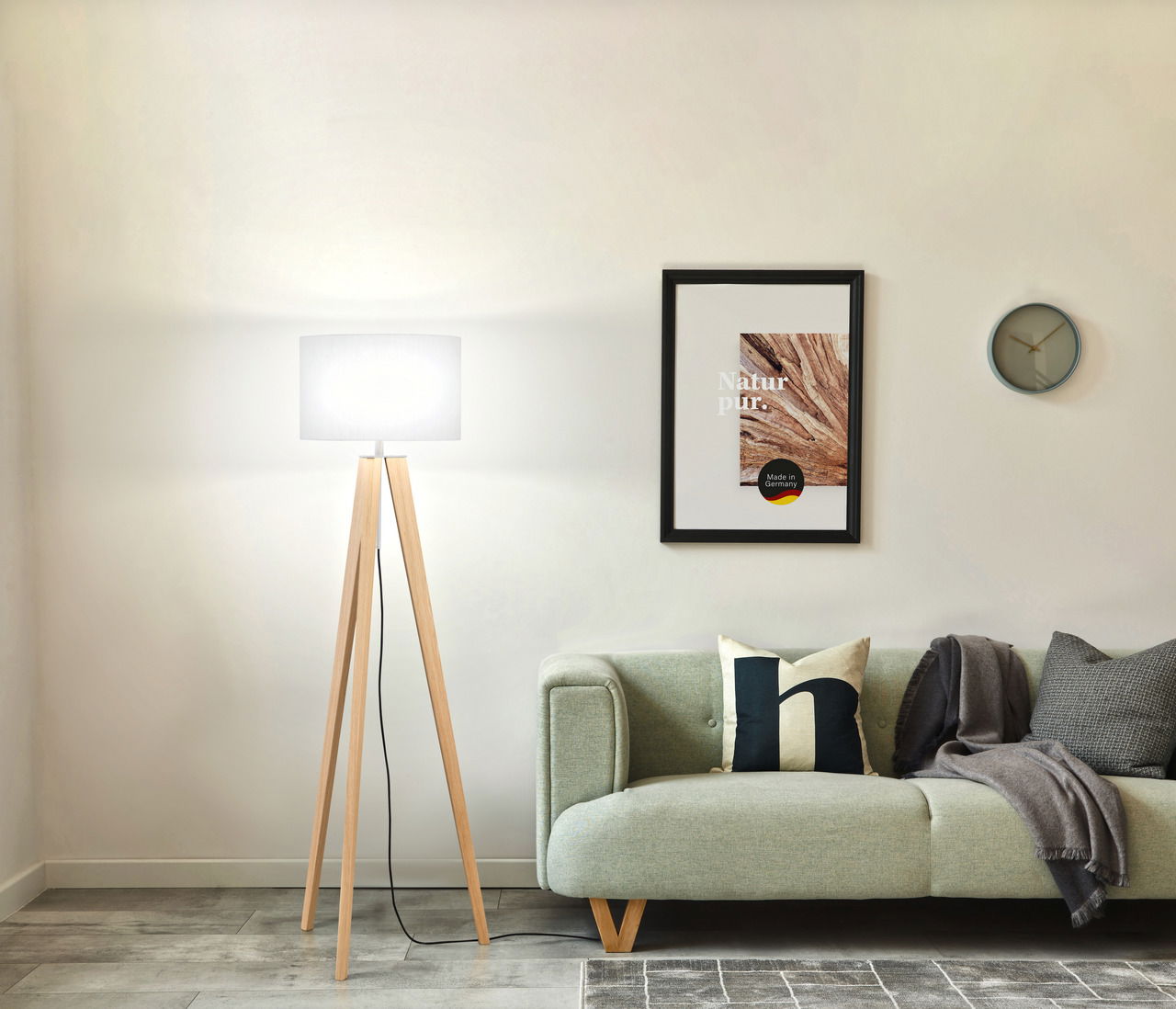 Fischer & Honsel Stehleuchte SHINE-WOOD