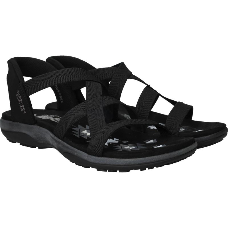Skechers Slip-Ins Reggae Slim Sandalen Zwart Dames