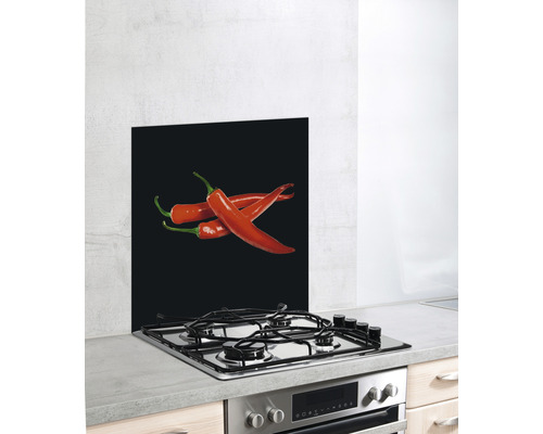 Glazen achterwand Wenko Hot Pepperoni 60 x 70 cm