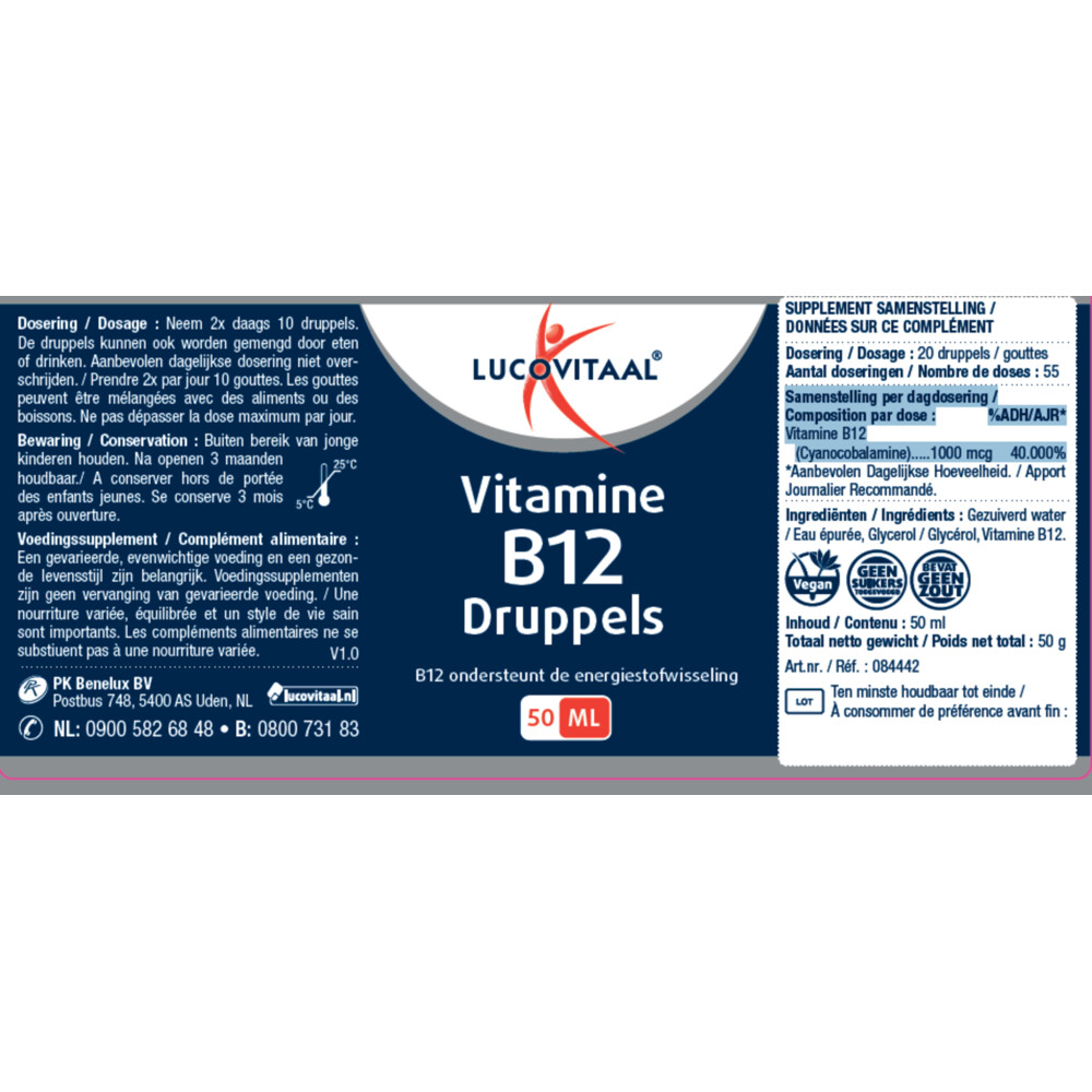 Lucovitaal Vitamine B12 1000 mcg Druppels50 ml