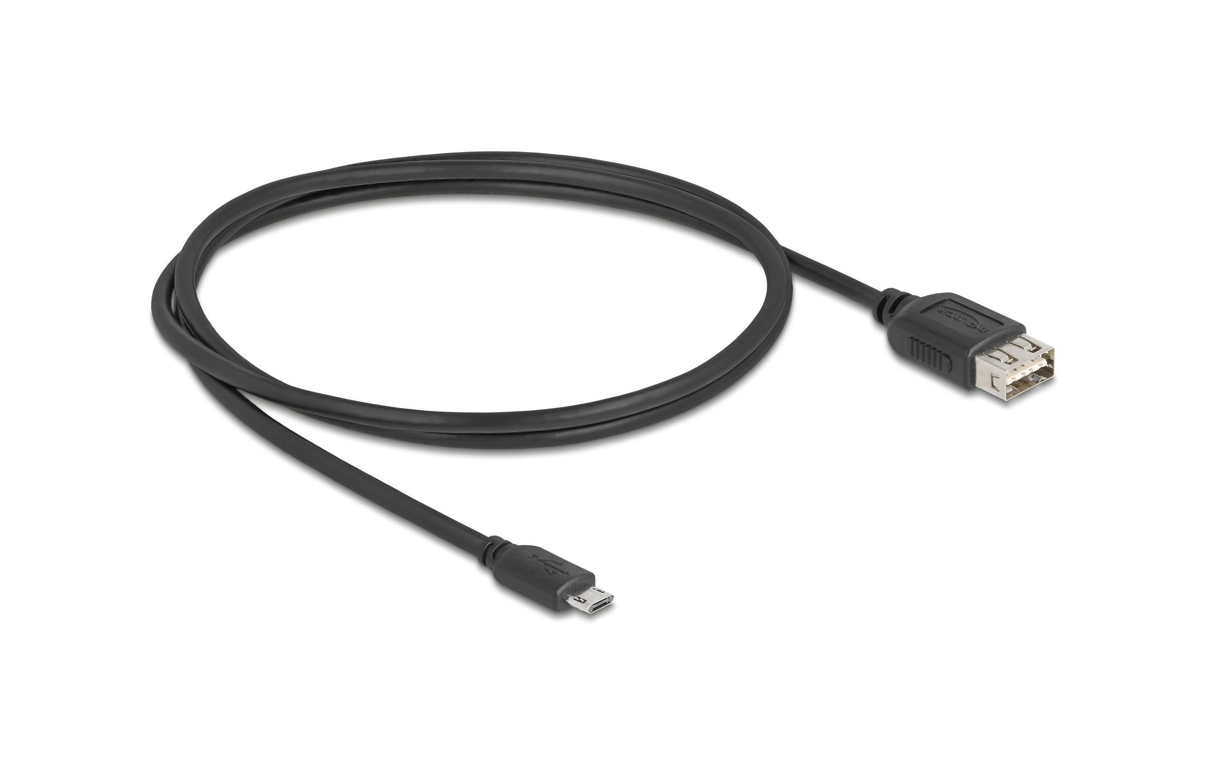 USB 2.0-Kabel USB A - Micro-USB B 1 mUSB Kabel zur Datenübertragung und Stromversorgung über kurze Strecke