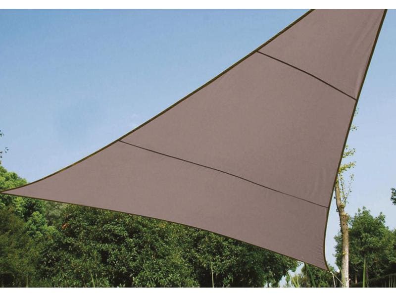 Perel Sonnensegel 5 x 5 x 5 m, Dreieck Sonnenschutz für Terrasse, Schwimmbad etc.