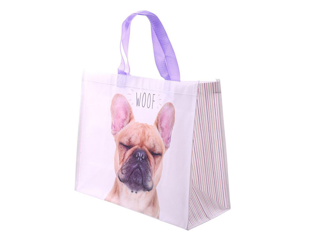 WOOF Franse Bulldog boodschappentas