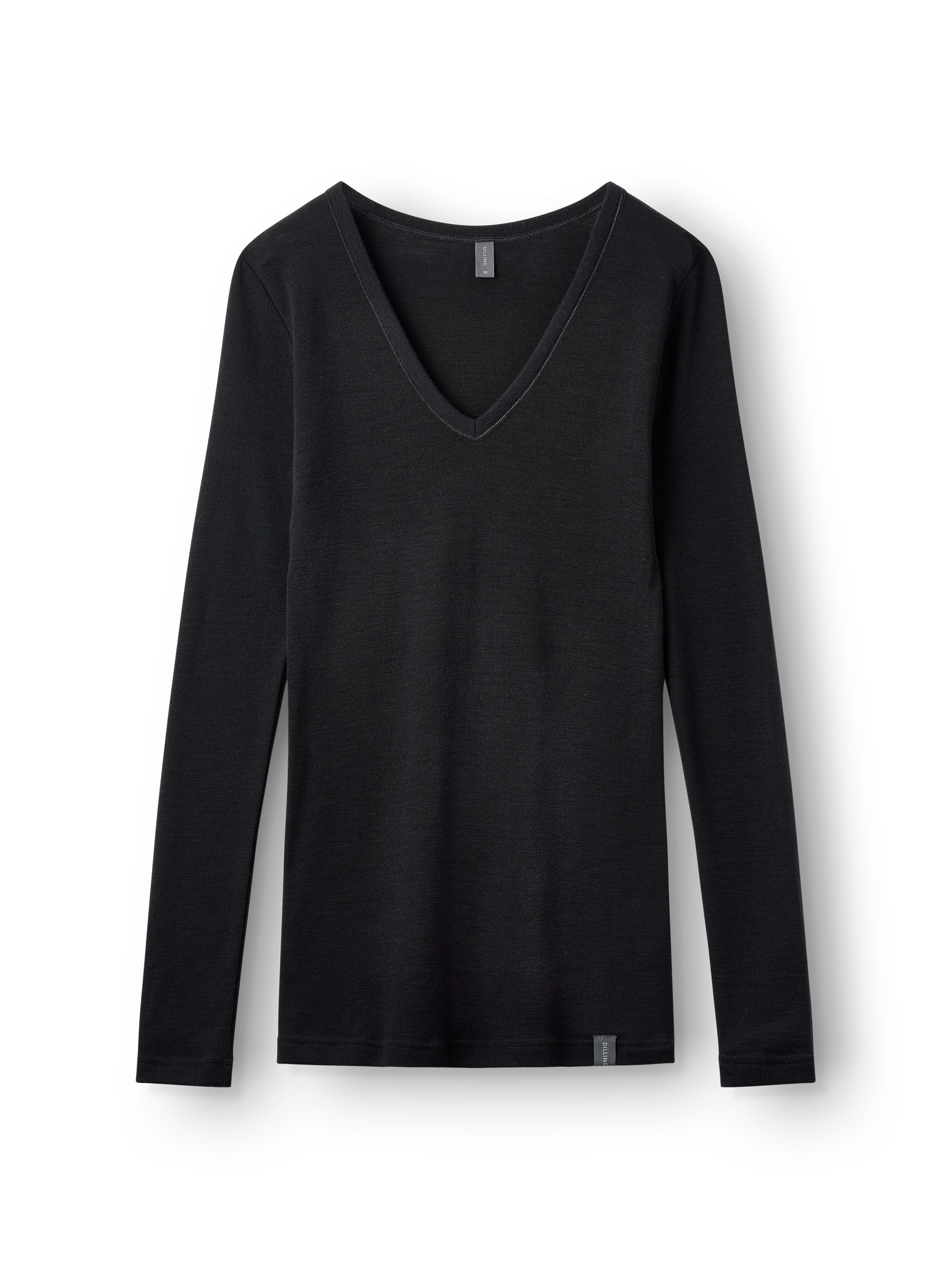Shirt met V-hals van merinowol voor dames